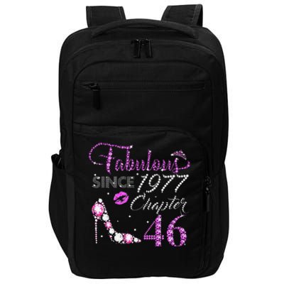 Chapter 46 Fabulous Since 1977 46th Birthday High Heels Impact Tech Backpack