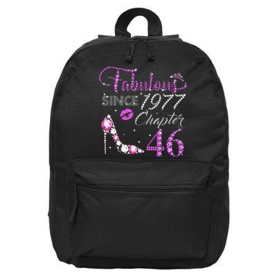 Chapter 46 Fabulous Since 1977 46th Birthday High Heels 16 in Basic Backpack