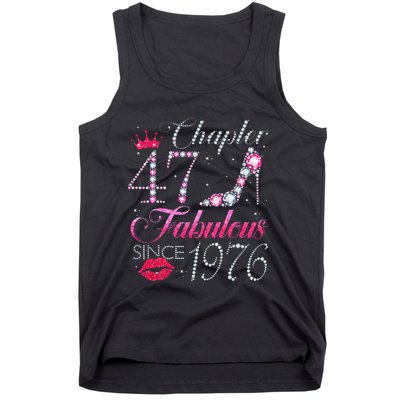 Chapter 47 Fabulous Since 1976 47Th Birthday Gift For Women Tank Top