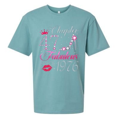 Chapter 47 Fabulous Since 1976 47Th Birthday Gift For Women Sueded Cloud Jersey T-Shirt