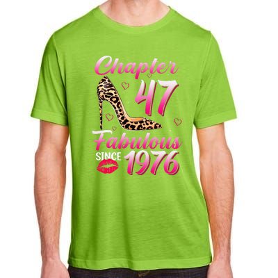 Chapter 47 Fabulous Since 1976 47th Birthday Queen Leopard Adult ChromaSoft Performance T-Shirt