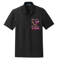 Chapter 47 Fabulous Since 1976 47th Birthday Queen Leopard Dry Zone Grid Polo