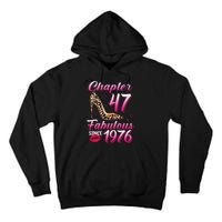 Chapter 47 Fabulous Since 1976 47th Birthday Queen Leopard Tall Hoodie