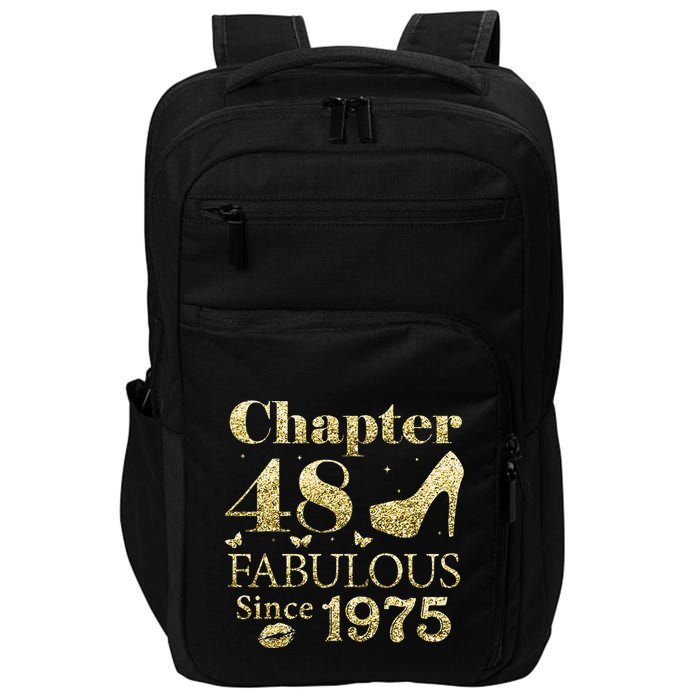 Chapter 48 Fabulous Since 1975 48Th Birthday Gift For Ladies Impact Tech Backpack