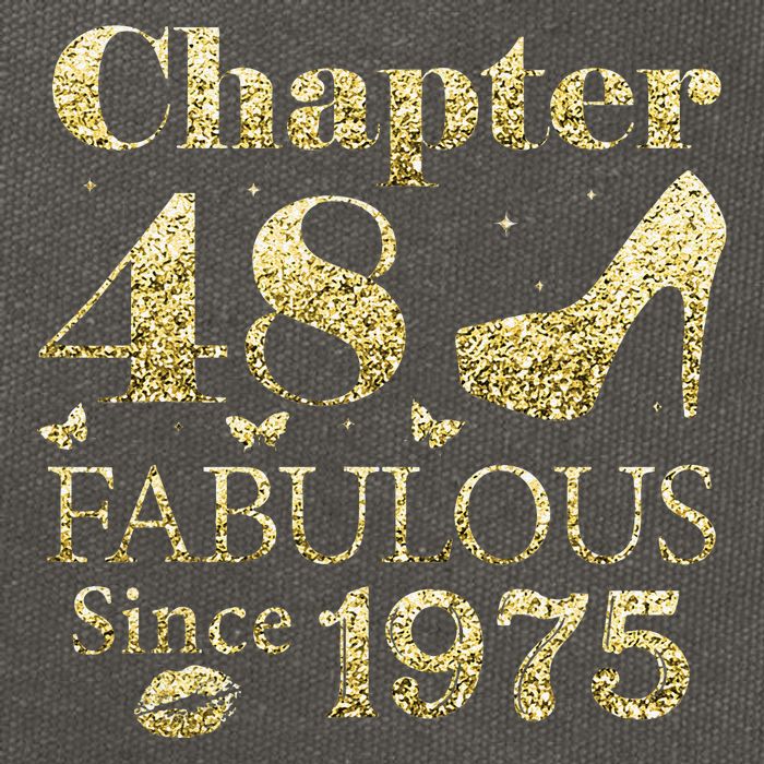 Chapter 48 Fabulous Since 1975 48Th Birthday Gift For Ladies Cotton Canvas Backpack
