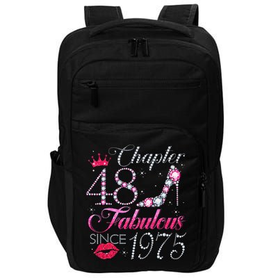 Chapter 48 Fabulous Since 1975 48Th Birthday Gift For Women Impact Tech Backpack