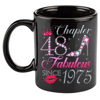 Chapter 48 Fabulous Since 1975 48Th Birthday Gift For Women 11oz C Handle Ceramic Mug