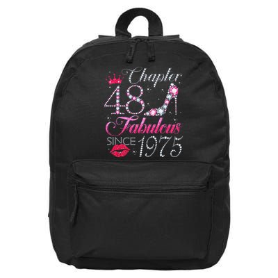 Chapter 48 Fabulous Since 1975 48Th Birthday Gift For Women 16 in Basic Backpack