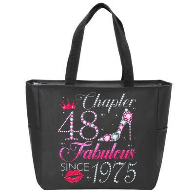 Chapter 48 Fabulous Since 1975 48Th Birthday Gift For Women Zip Tote Bag