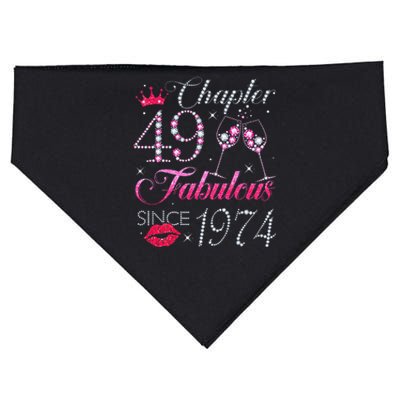 Chapter 49 Fabulous Since 1974 49Th Birthday Gift For Women Cute USA-Made Doggie Bandana