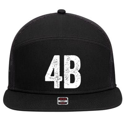 Cool 4b Feminist Movement Support American 4b Movement 7 Panel Mesh Trucker Snapback Hat