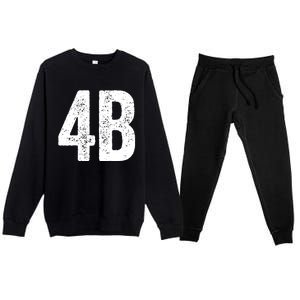 Cool 4b Feminist Movement Support American 4b Movement Premium Crewneck Sweatsuit Set