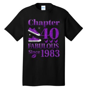 Chapter 40 Fabulous Since 1983 40th Birthday For Ladies Tall T-Shirt