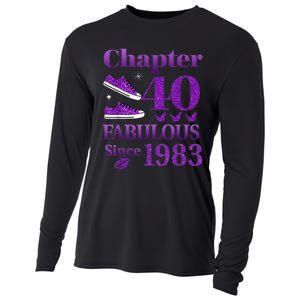 Chapter 40 Fabulous Since 1983 40th Birthday For Ladies Cooling Performance Long Sleeve Crew