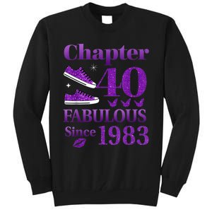 Chapter 40 Fabulous Since 1983 40th Birthday For Ladies Tall Sweatshirt