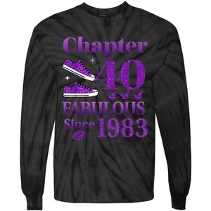 Chapter 40 Fabulous Since 1983 40th Birthday For Ladies Tie-Dye Long Sleeve Shirt