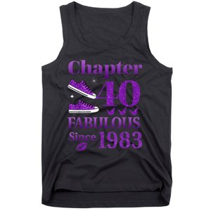 Chapter 40 Fabulous Since 1983 40th Birthday For Ladies Tank Top