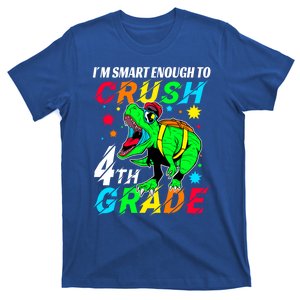 Crush 4Th Grade Smart Dinosaur First Day Of Fourth Grade Gift T-Shirt