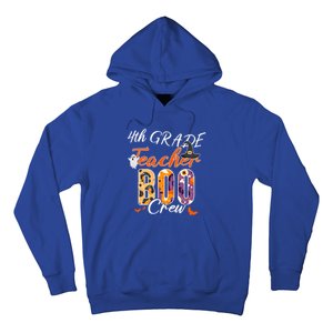 Cute 4Th Grade Teacher Boo Crew Funny School Kinder Squad Gift Hoodie