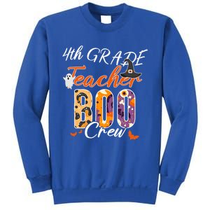 Cute 4Th Grade Teacher Boo Crew Funny School Kinder Squad Gift Sweatshirt