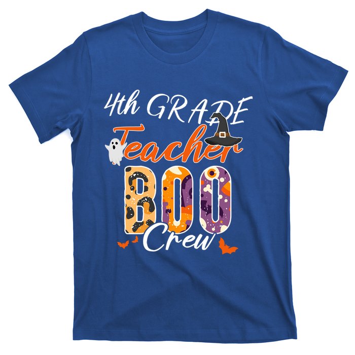 Cute 4Th Grade Teacher Boo Crew Funny School Kinder Squad Gift T-Shirt