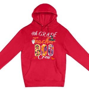 Cute 4Th Grade Teacher Boo Crew Funny School Kinder Squad Gift Premium Pullover Hoodie