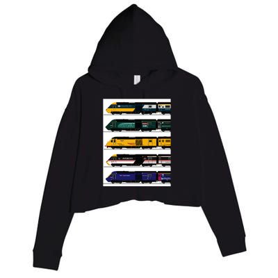 Class 43 Intercity 125 Locomotives Crop Fleece Hoodie