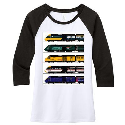 Class 43 Intercity 125 Locomotives Women's Tri-Blend 3/4-Sleeve Raglan Shirt