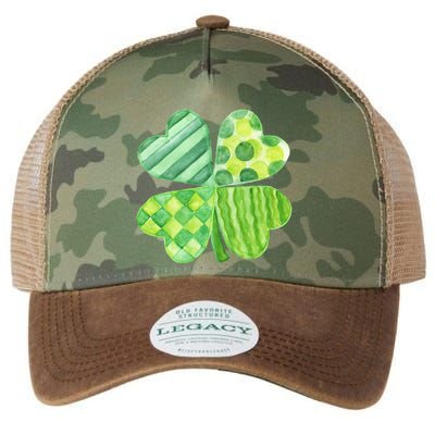 Cute 4 Leaf Clover Irish St Patricks Day Legacy Tie Dye Trucker Hat