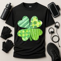 Cute 4 Leaf Clover Irish St Patricks Day Cooling Performance Crew T-Shirt