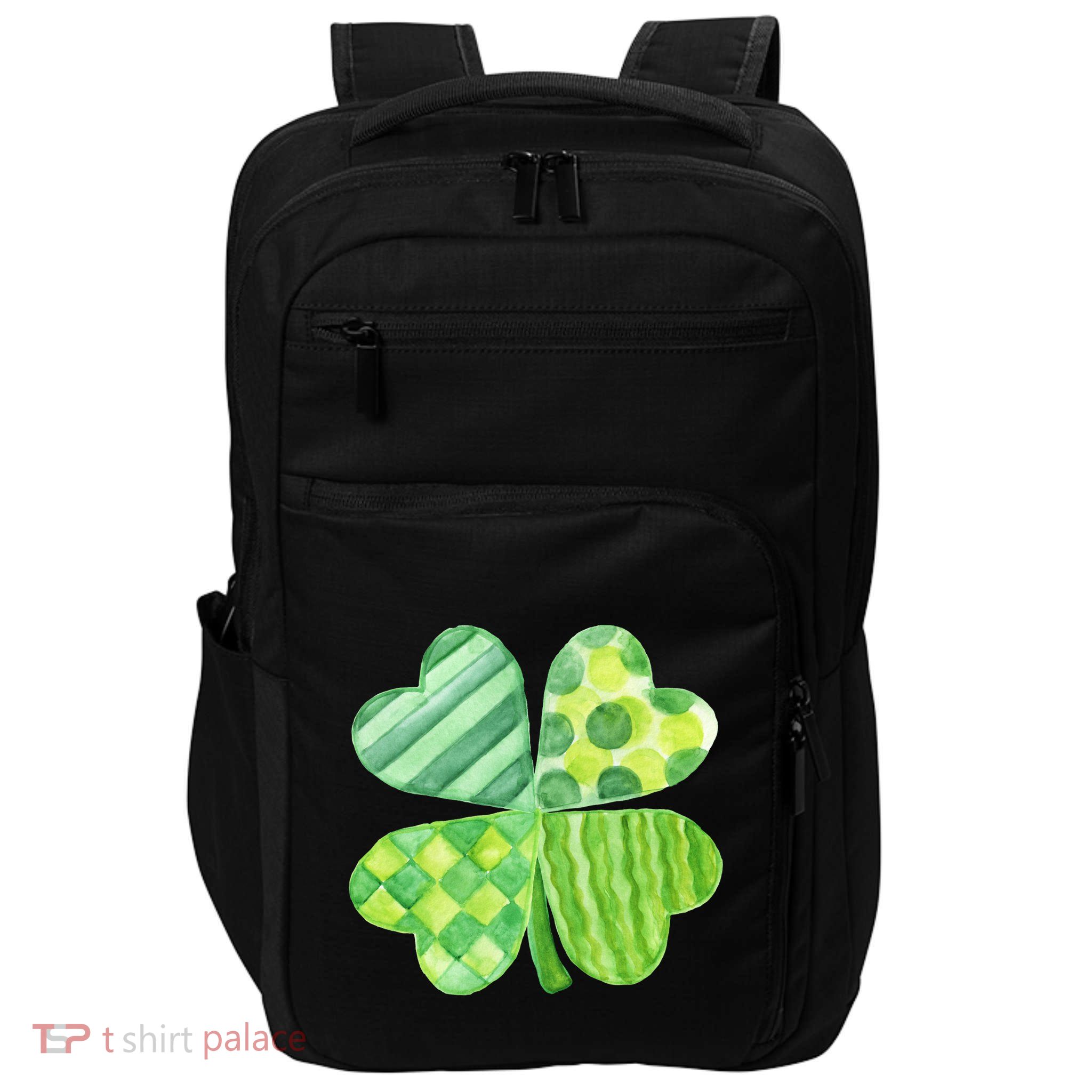 Cute 4 Leaf Clover Irish St Patricks Day Impact Tech Backpack