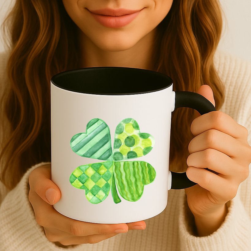 Cute 4 Leaf Clover Irish St Patricks Day Mug