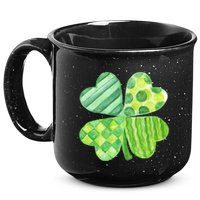 Cute 4 Leaf Clover Irish St Patricks Day 15oz Campfire Ceramic Mug