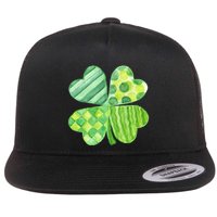 Cute 4 Leaf Clover Irish St Patricks Day Flatbill Hat