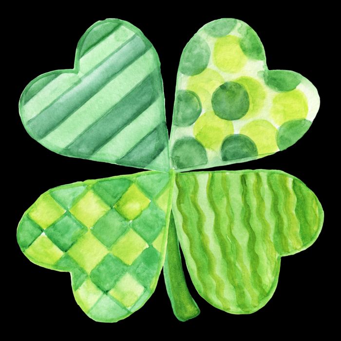 Cute 4 Leaf Clover Irish St Patricks Day Flatbill Hat