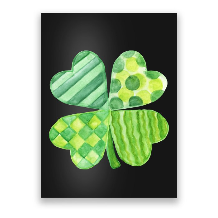 Cute 4 Leaf Clover Irish St Patricks Day Poster