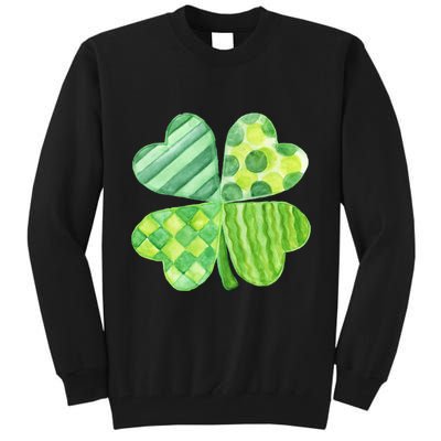 Cute 4 Leaf Clover Irish St Patricks Day Tall Sweatshirt