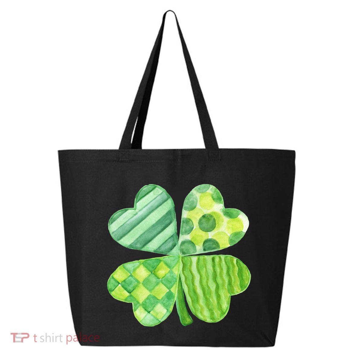 Cute 4 Leaf Clover Irish St Patricks Day 25L Jumbo Tote