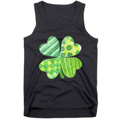 Cute 4 Leaf Clover Irish St Patricks Day Tank Top
