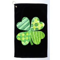 Cute 4 Leaf Clover Irish St Patricks Day Golf Towel