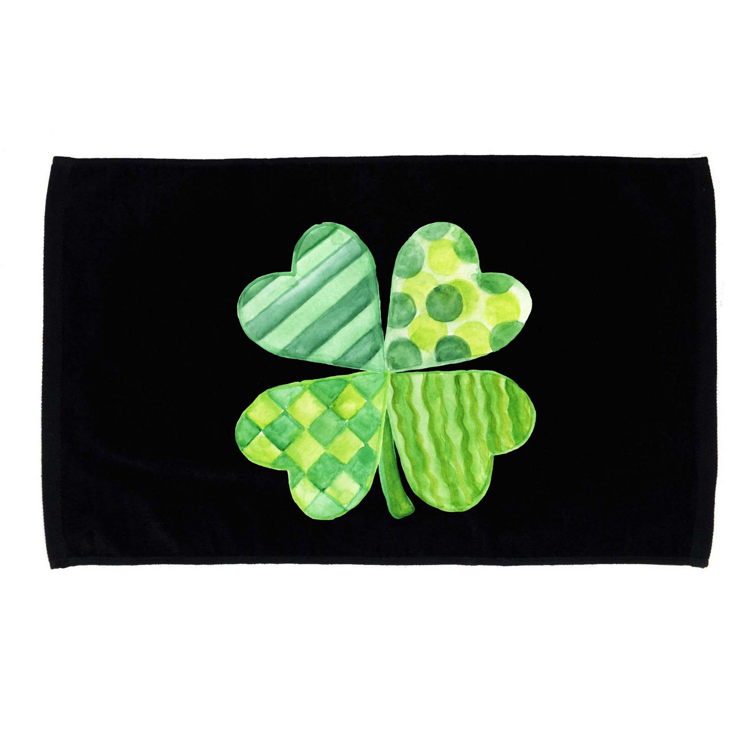 Cute 4 Leaf Clover Irish St Patricks Day Microfiber Hand Towel