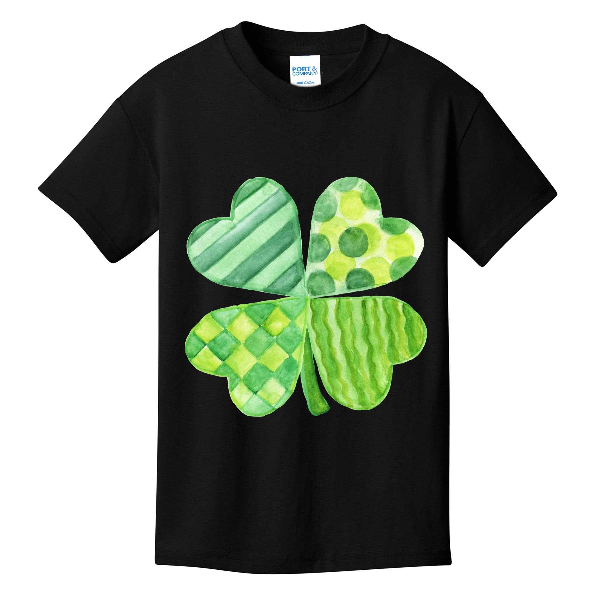 Cute 4 Leaf Clover Irish St Patricks Day Kids T-Shirt