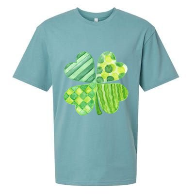 Cute 4 Leaf Clover Irish St Patricks Day Sueded Cloud Jersey T-Shirt