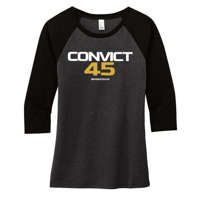 Convict 45 Meidastouch Women's Tri-Blend 3/4-Sleeve Raglan Shirt