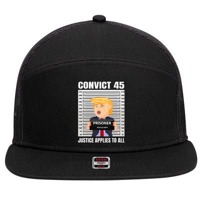 Convict 45 No One Is Above The Law 7 Panel Mesh Trucker Snapback Hat