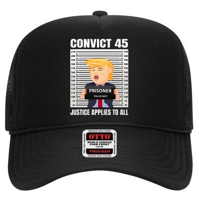 Convict 45 No One Is Above The Law High Crown Mesh Back Trucker Hat