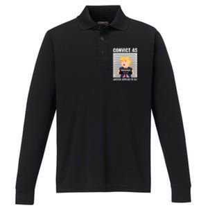 Convict 45 No One Is Above The Law Performance Long Sleeve Polo