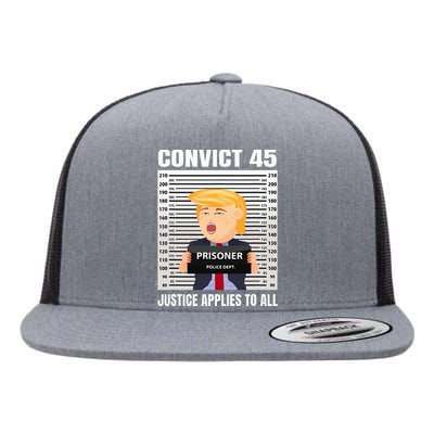 Convict 45 No One Is Above The Law Flat Bill Trucker Hat