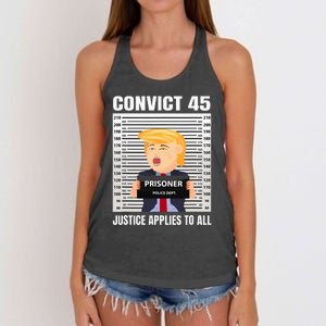 Convict 45 No One Is Above The Law Women's Knotted Racerback Tank