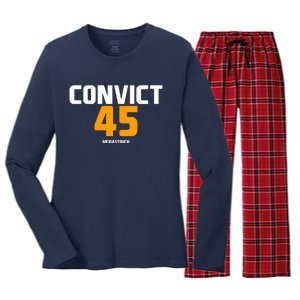 Convict 45 No One Man Or Woman Is Above The Law Women's Long Sleeve Flannel Pajama Set 